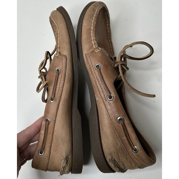 Sperry Men's Authentic Original 2-Eye Boat Shoes Leather Brown Tan 9 M - Picture 7 of 7